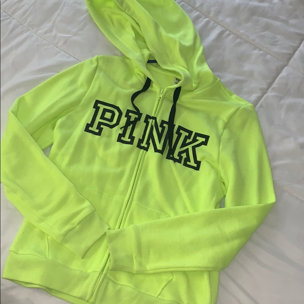 PINK VICTORIAS SECRET HOODIE - NEON
